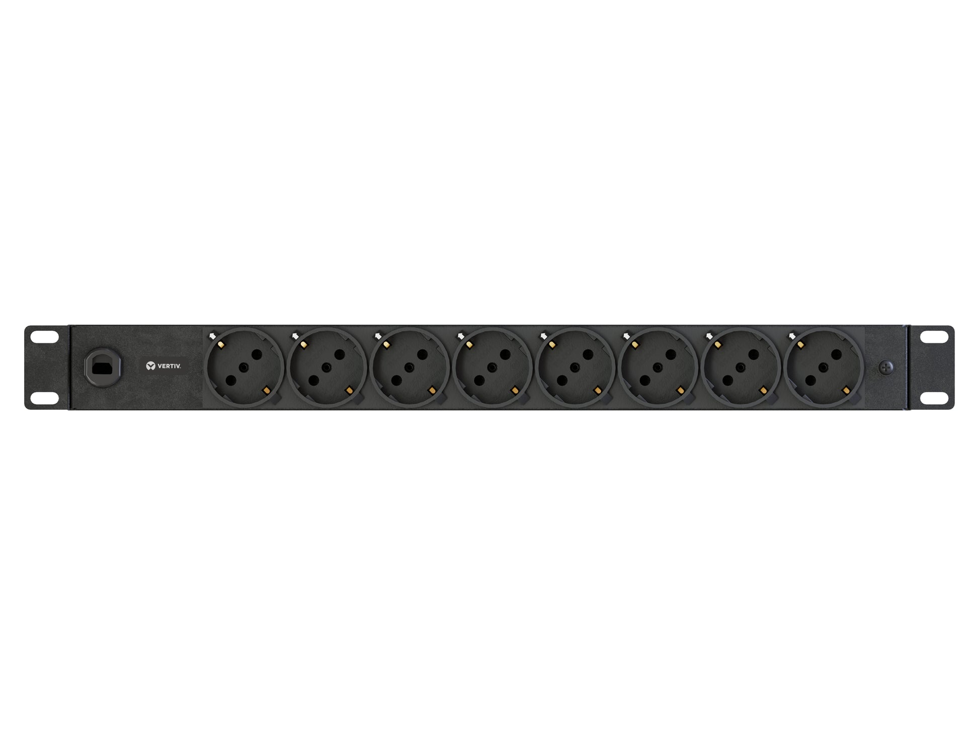 Vertiv PowerGo EP0G81A1 – Rack-PDU Basic, einphasig, 8× Schuko (Typ F), 16 A, 1U horizontal