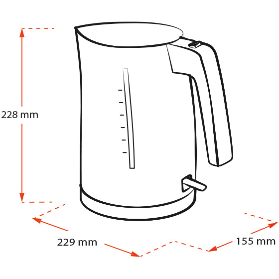 Melitta Wasserkocher – 1,7 l, Kunststoff, Schwarz