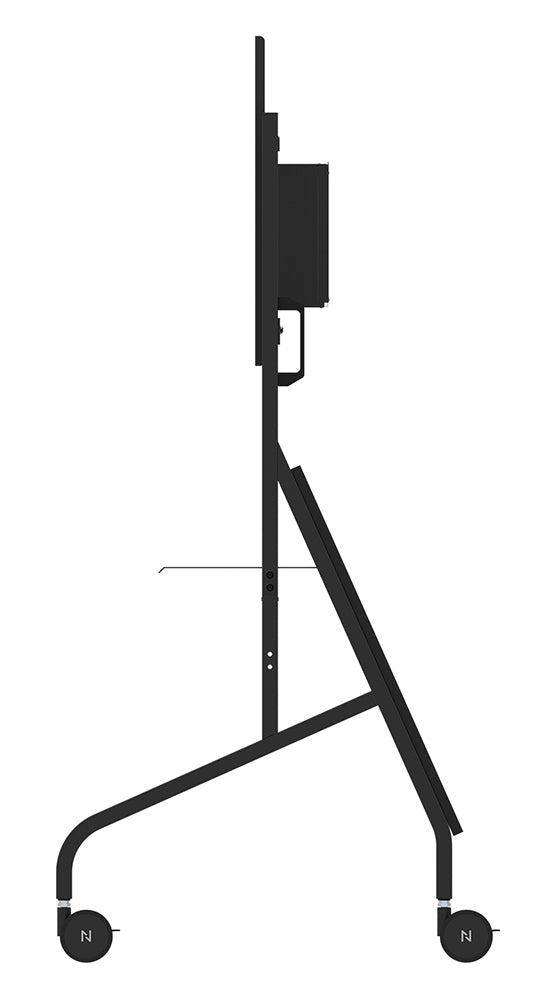 Neomounts FL50-575BL1 – Trolley, höhenverstellbar, für 65–109,8", VESA 100×100–1000×600, bis 125 kg, schwarz