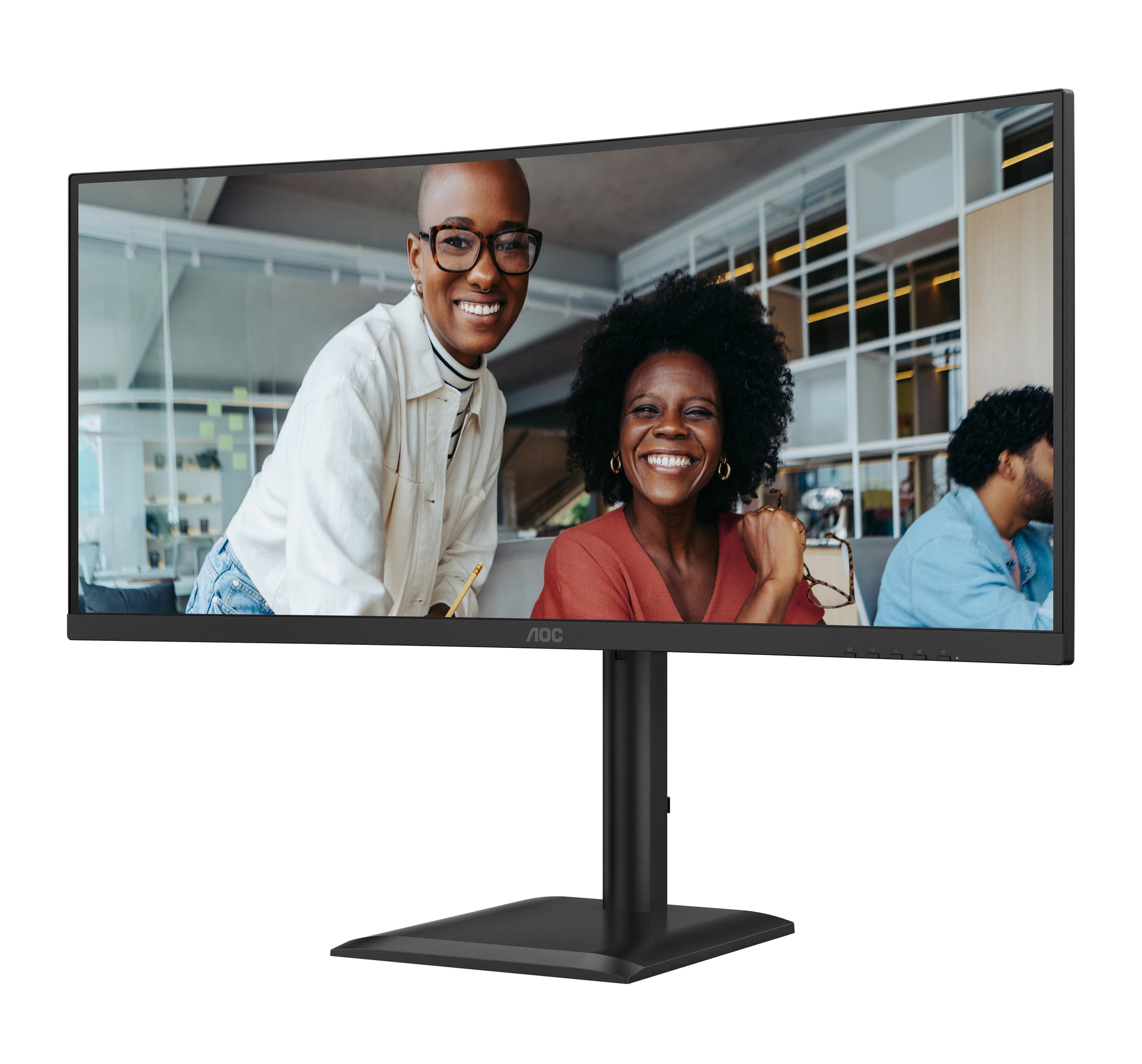 AOC CU34E4CV – Monitor, 34" 3440 × 1440 (UWQHD), VA, 120 Hz, Gebogen, KVM, VESA 100 × 100, Schwarz