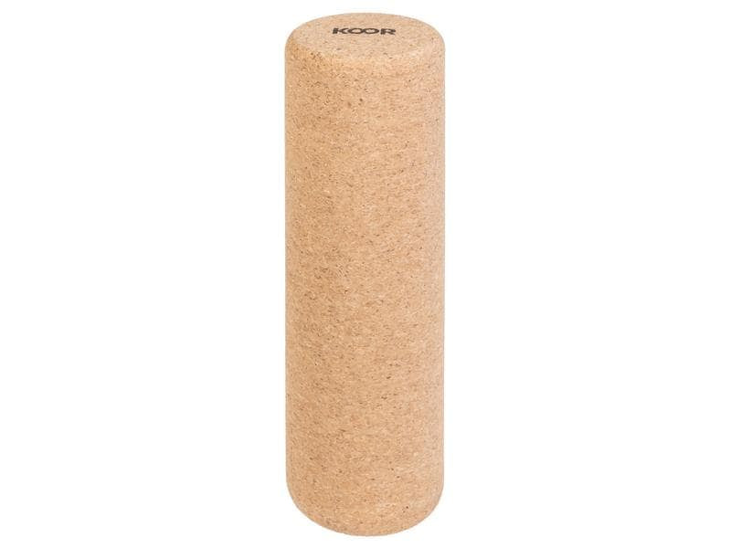 KOOR Faszienrolle – Ø 10 cm × 30 cm – Holz – Kork