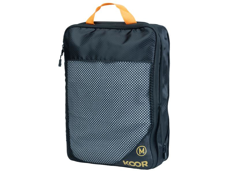 KOOR Packhilfen-Set Goora M – Tragegriff, Reissverschluss – 7 l – Schwarz – 2 Stk.