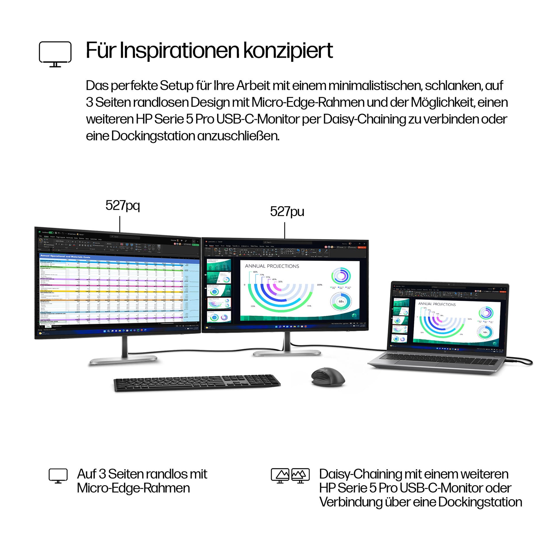 HP 527PQ – Monitor, 27", 2560 × 1440 (WQHD), IPS, 100 Hz, 350 cd/m², DisplayPort, HDMI, USB