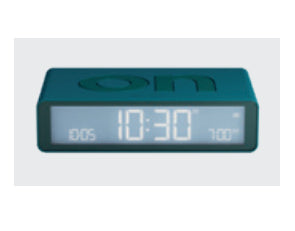 LEXON Wecker Flip Classic – digital – 10,4 × 2,6 × 6,5 cm, blau, Schlummerfunktion, USB-Ladeanschluss