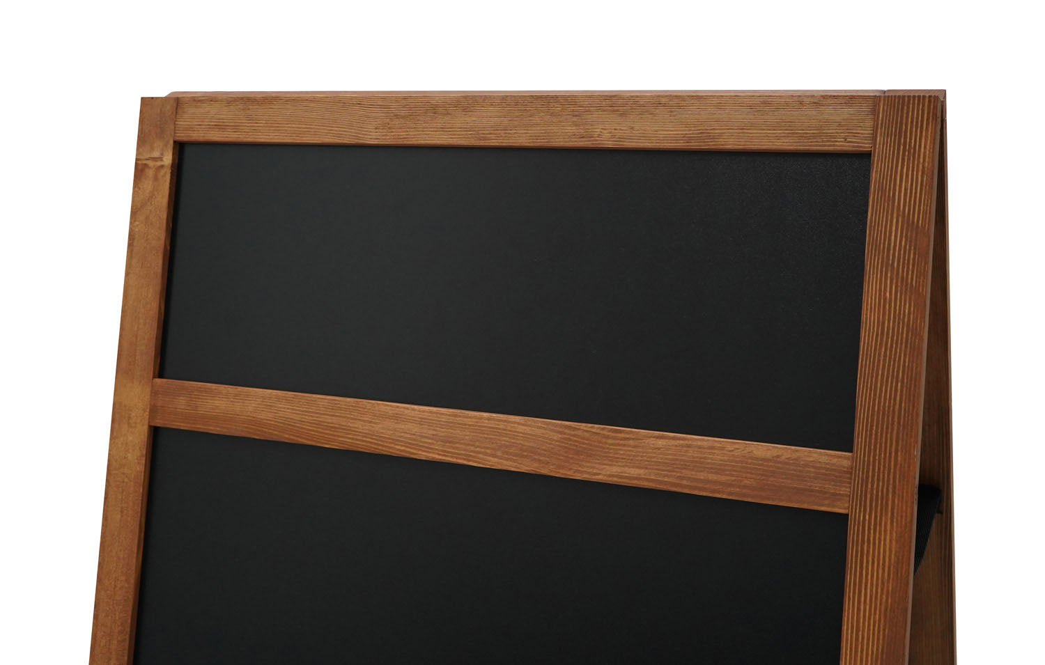 Europel Kundenstopper – 660 × 1'280 mm – Kiefernholzrahmen natur, Melamin (beschichtet), schwarz