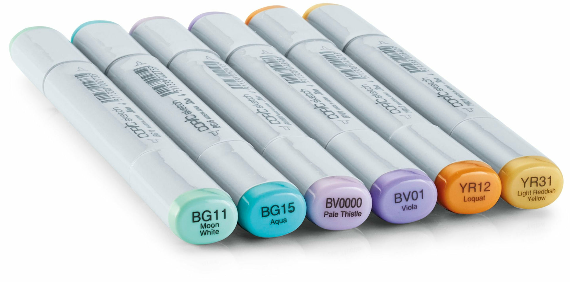 Copic Sketch Marker – Duo-Spitze Meisselspitze/Pinselspitze, 6er Set