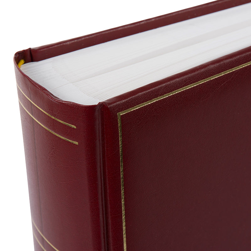 Goldbuch Fotobuch, gebunden, 100 Seiten, weiss, 30 × 31 cm, Kunstleder, bordeaux, mit Pergamin