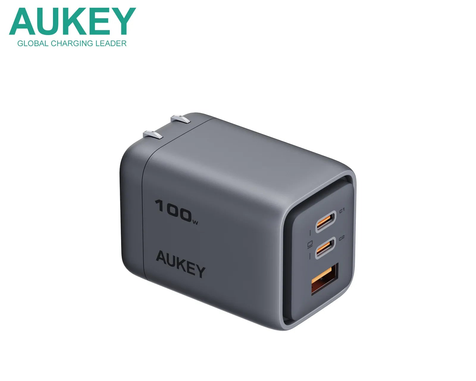 AUKEY Comet Mix PA-C5 Ladegerät – 100 W, PD, GaN – für Telefone, Tablets, Laptops
