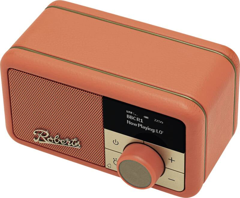 Roberts Radio Revival Petite 2 – DAB-/Internetradio – Tischradio – DAB+, Akkubetrieb – Orange