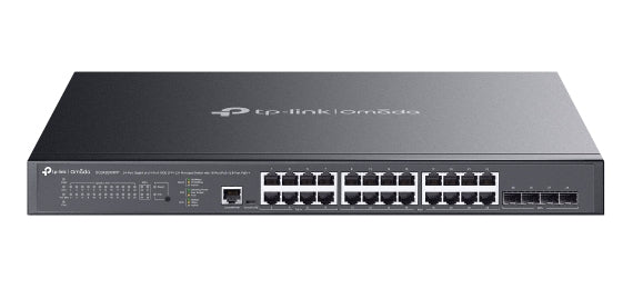 TP-Link SG3428XMPP – Managed Switch – 24×GbE, 4×SFP+, L2+, PoE++ 500 W, 1U