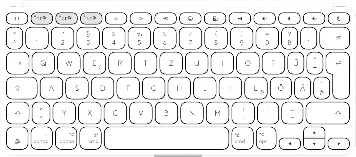 Logitech Keys-To-Go 2 – Tastatur, kabellos (Bluetooth), DE-Layout (DE), Weiss