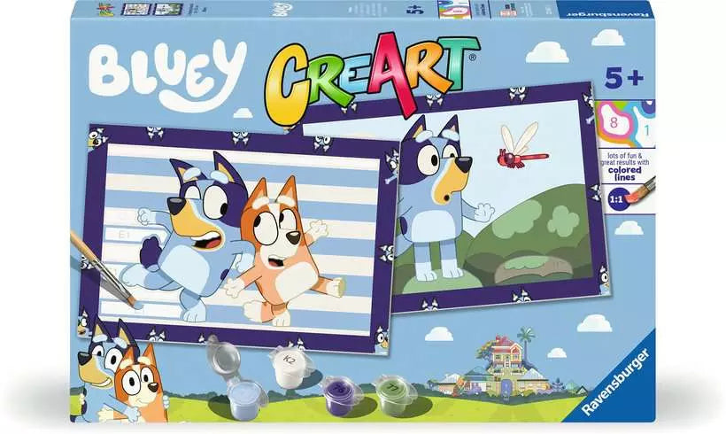 Ravensburger CreArt – Malen-nach-Zahlen-Set – Bluey – 1-teilig – ab 5 Jahren