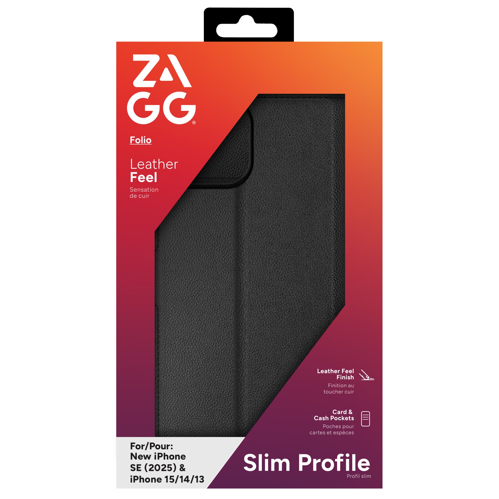 ZAGG Booklet-Hülle – für Apple iPhone 13–16E – Schwarz