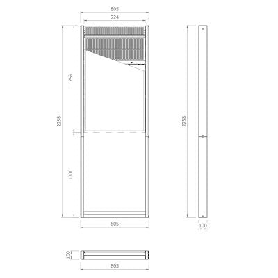 Hagor Spezialhalterung – 55" – bis 45 kg, für Samsung OM55 – OM55N-S