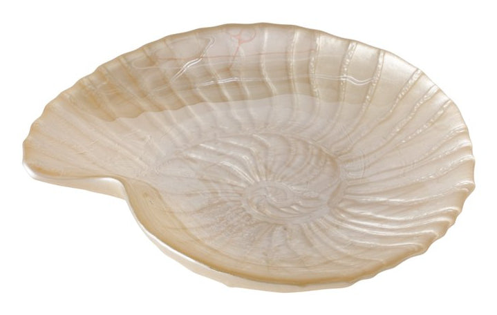 Boltze Schale Zula – 16 × 18 × 3 cm, Glas, Beige, von Hand gefertigt