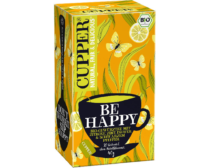 Cupper Tee Cupper – Kräutertee Zitrone, Zimt & Ingwer – Teebeutel 20 Beutel – Bio