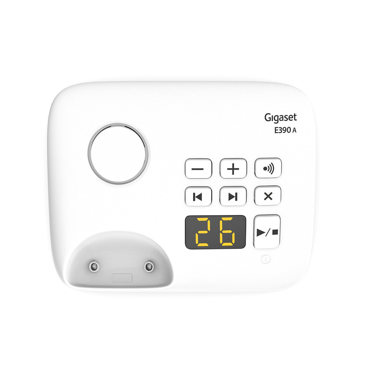 Gigaset E390A – DECT-Telefon mit Anrufbeantworter, 2" Display, Weiss