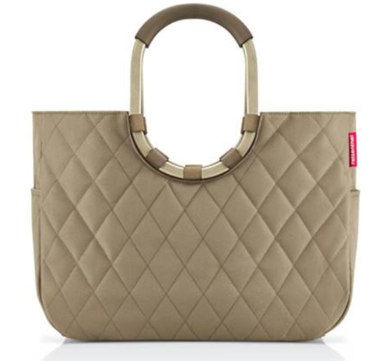 Reisenthel Stofftasche, Polyester, Motiv Rhombus Olive, 460×345×250 mm