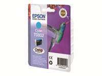 Epson Tintenpatrone T0802, cyan – für Tintenstrahldrucker