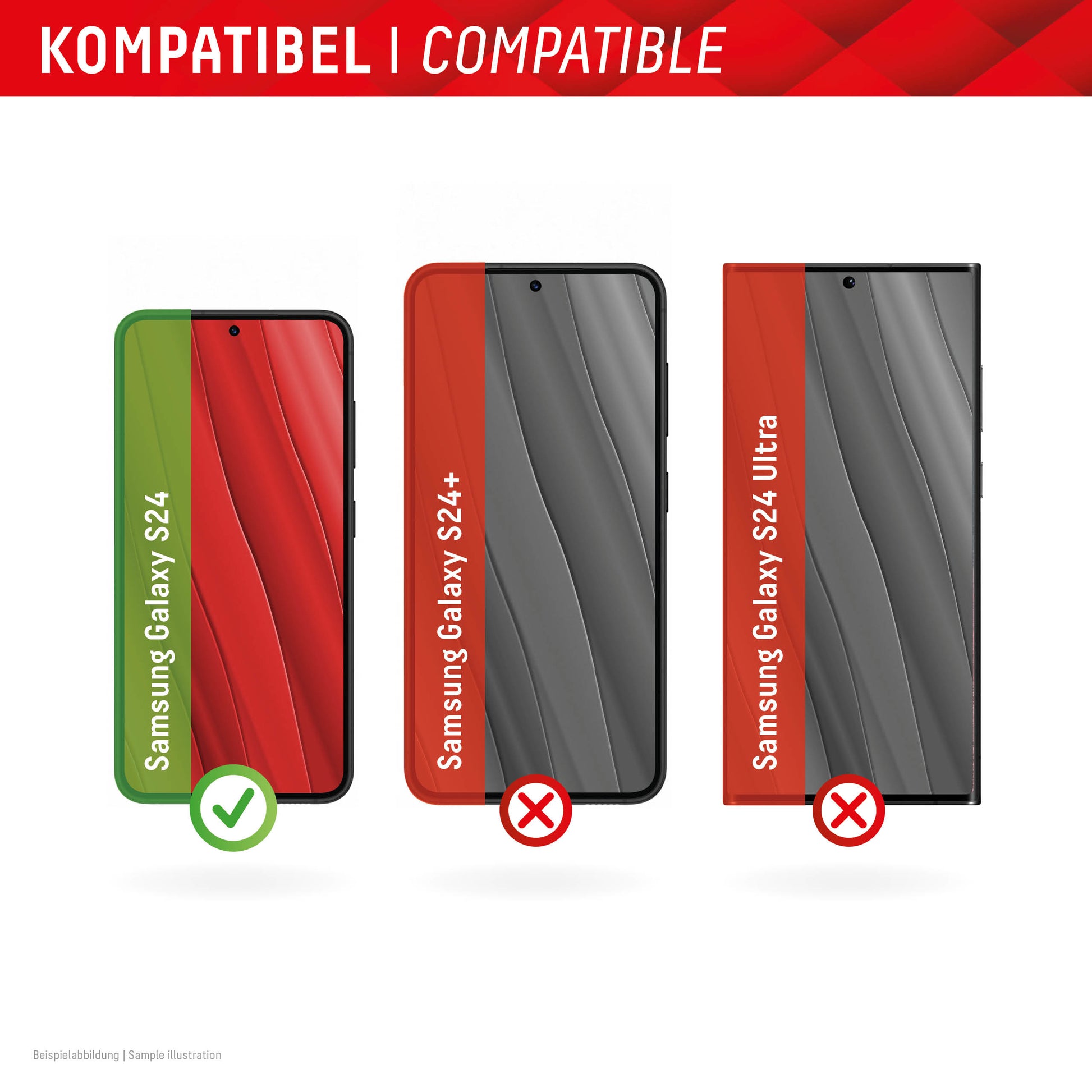 E.V.I. Backcover – für Samsung Galaxy S24, Glas+TPU, Transparent