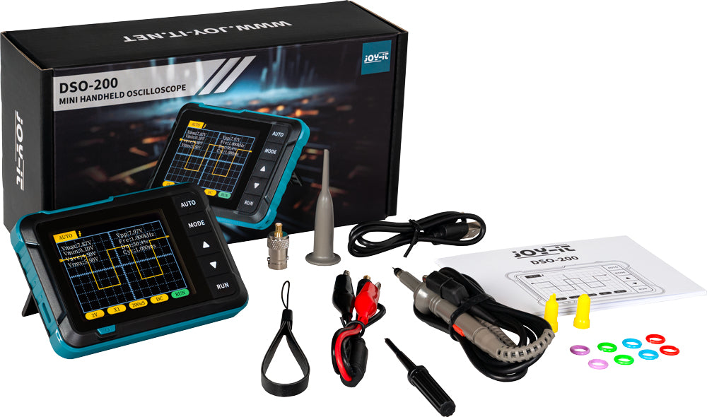 Joy-iT DSO-200 – Hand-Oszilloskop (DSO) – 0,2 MHz, 2,5 MS/s, LCD 2,8"