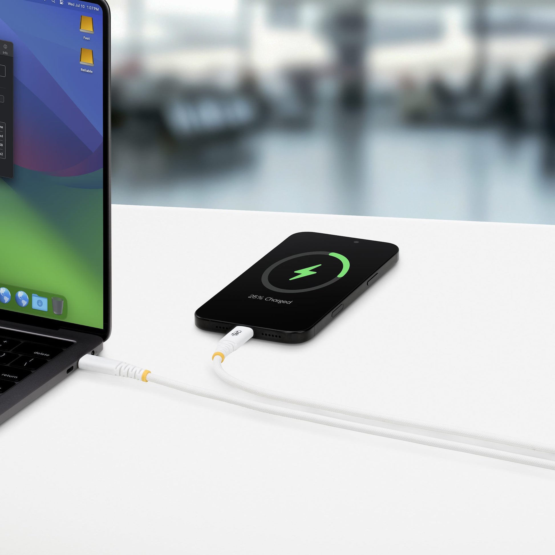 StarTech.com USB-C auf USB-C Kabel – USB 2.0 (480 Mbit/s) – 1 m – PD 240 W – Geflochten – Weiss