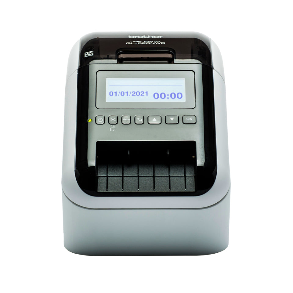 Brother DYMO – Etikettendrucker, Thermodirekt, bis 62 mm, 2-farbig (schwarz/rot), USB, WLAN, Bluetooth, LAN