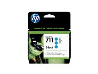HP Tintenpatronen-Multipack 711, cyan, 3er-Pack – für Tintenstrahldrucker/Multifunktionsgeräte