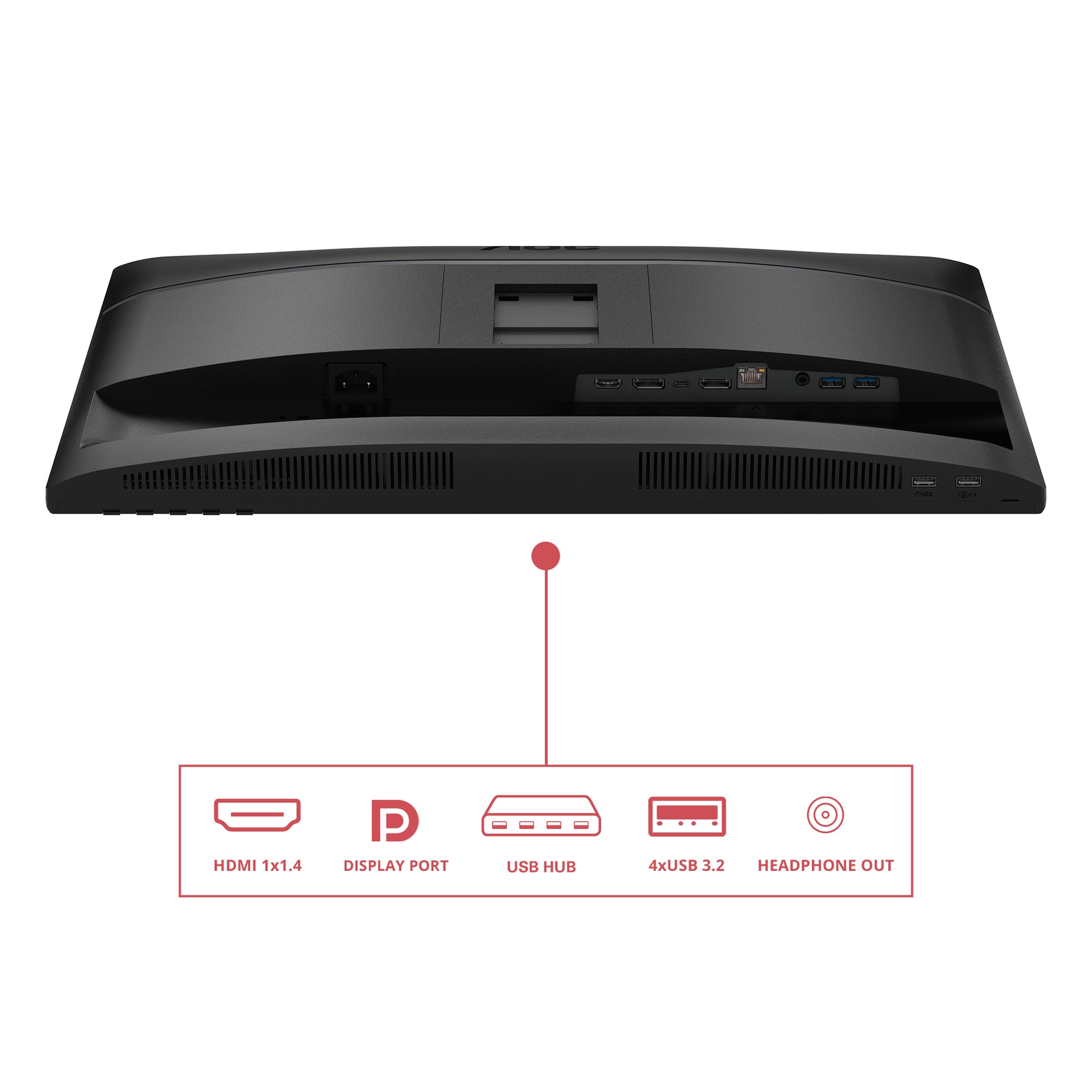 AOC 24E4CV – Monitor, 23,8", IPS, 120 Hz, 300 cd/m², USB-C, Daisy Chain, VESA 100 × 100, Schwarz