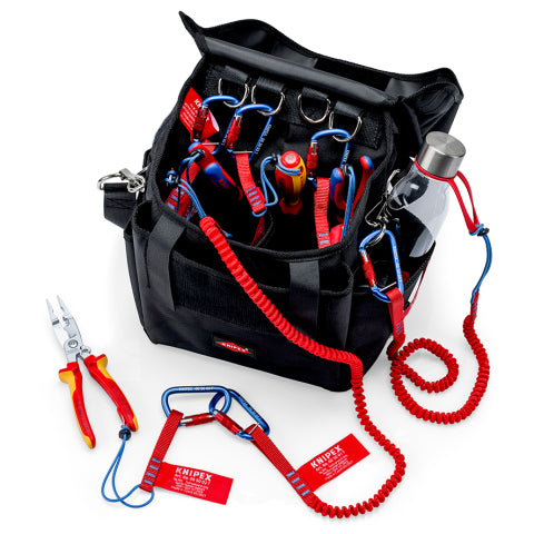 Knipex 00 50 50 T LE Werkzeugtasche 12 l – leer, mit Schultergurt, schwarz, PP, B 250 × H 150 × T 300 mm