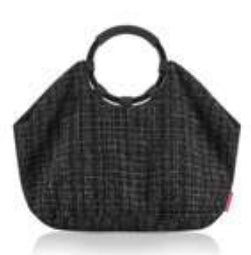 Reisenthel Stofftasche, Polyester, Motiv Bouclé Schwarz, 64×35 mm