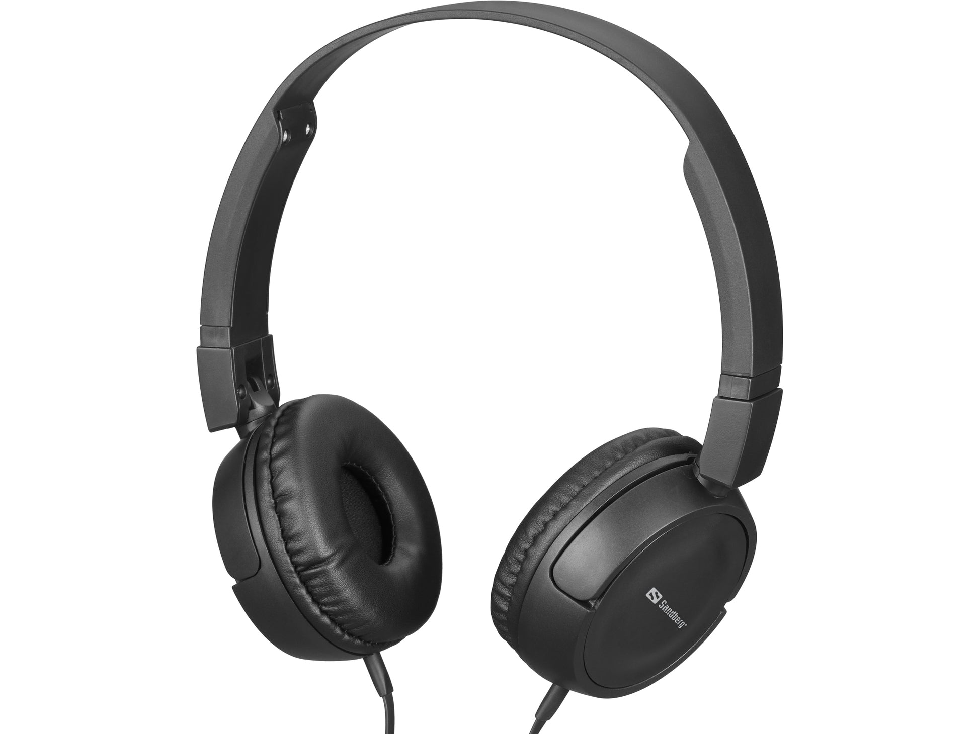 Sandberg Saver MiniJack HeadPhoneTravel On-Ear Kopfhörer – Kabel, 3,5 mm Klinke, Faltbar, Schwarz