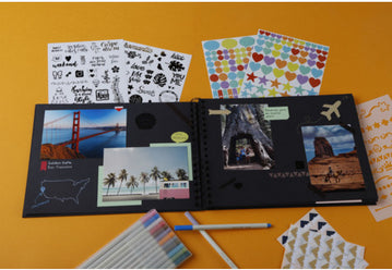 Exacompta Fotoalbum Scrap Addict – schwarz, 320 × 220 mm