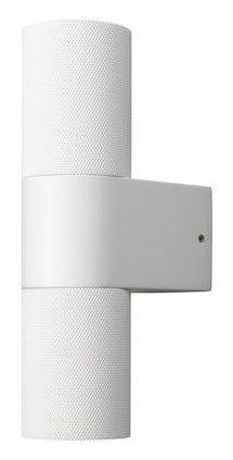Konstsmide Aussenwandleuchte Temi – 6,5×23,5 cm – 2×7 W – IP54 – Netzbetrieb – dimmbar – Weiss, Glas