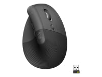 Logitech Lift Right Ergonomische Maus – für Rechtshänder, vertikal, Graphit/Schwarz