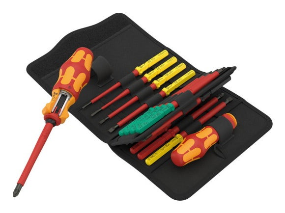 Wera Kraftform Kompakt – Schraubenzieher-Set PH/PZ/SL/TX, 17-teilig, VDE, Falttasche, 05006618001