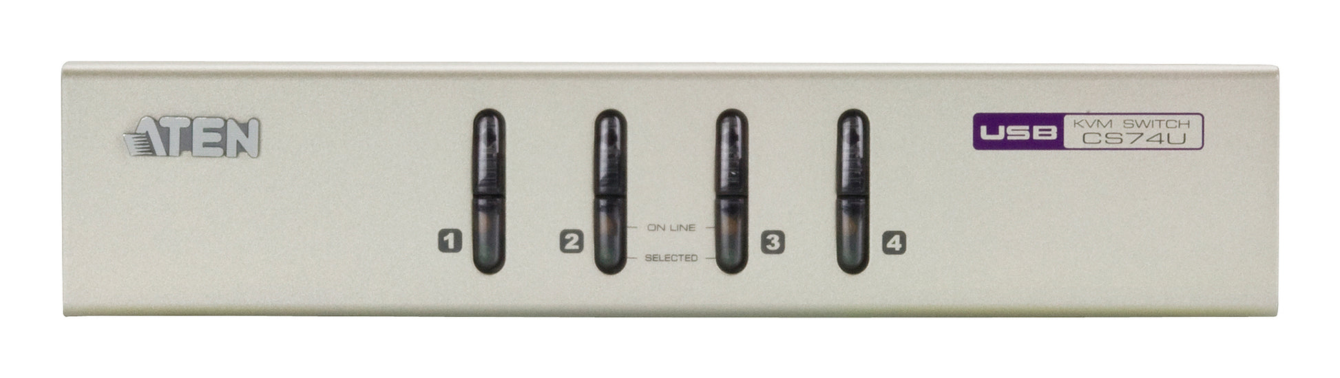 ATEN CS74U – KVM-Switch – 4-Port, VGA – 2048 × 1536, Audio, für Windows, Mac & Linux