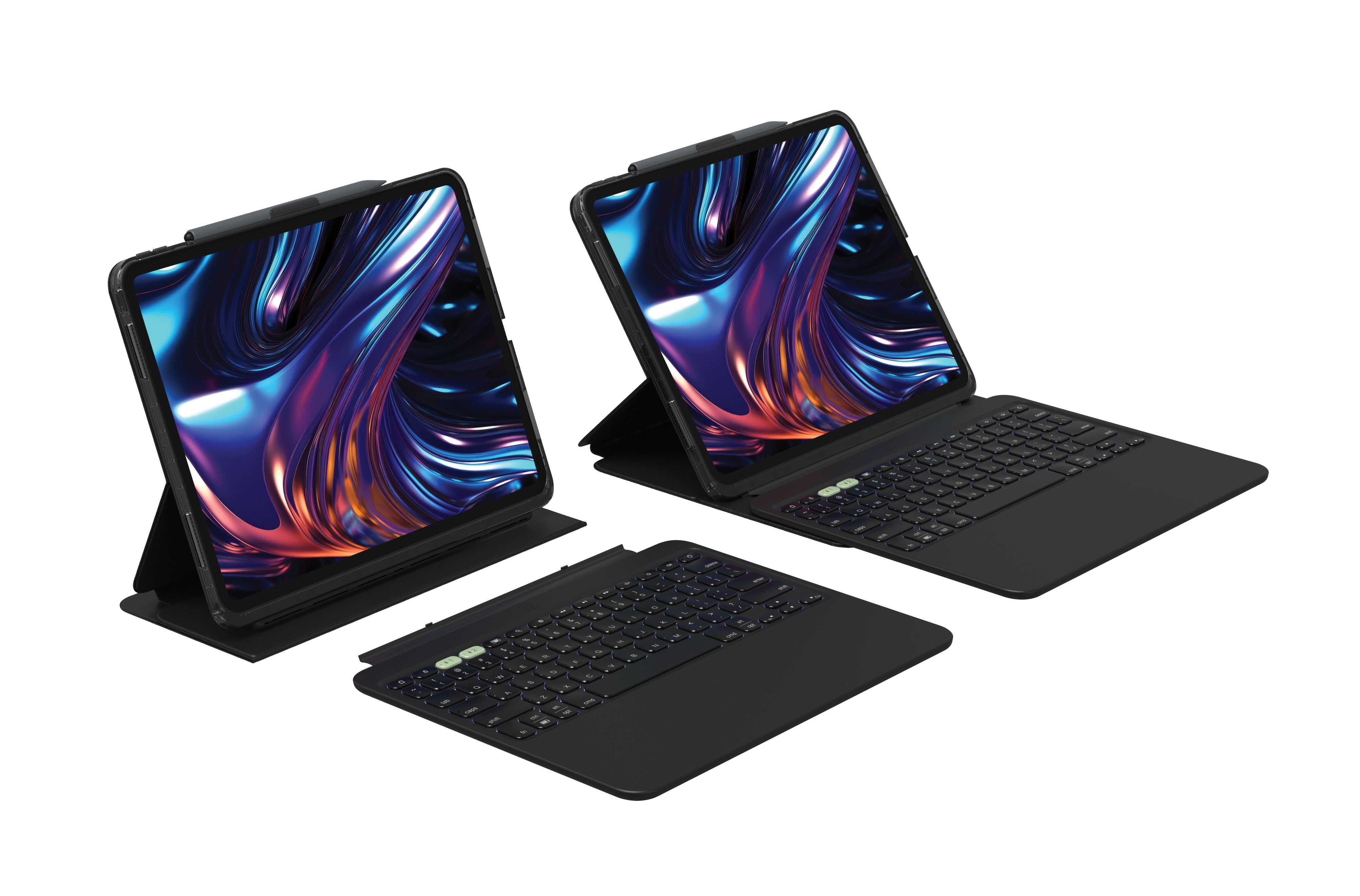 ZAGG ProKeys 2 – Tastatur, DE-Layout (DE), Schwarz – für iPad Pro 13 (M4) & iPad (M5)