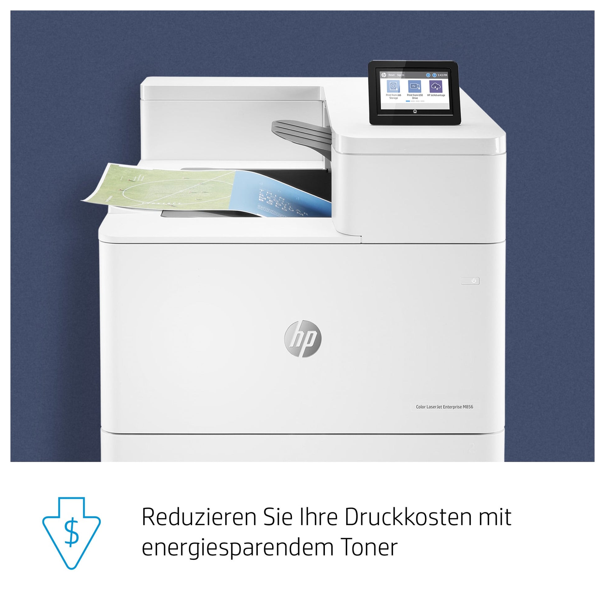 HP Color LaserJet Enterprise M856dn – A3, Duplex, 56 Seiten/Min., 1200 × 1200 dpi, WLAN/LAN/USB
