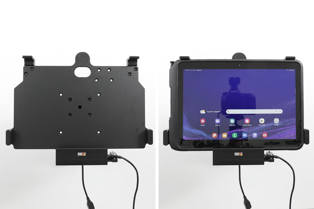 Brodit Tablet-Wandhalterung – für Samsung Galaxy Tab Active 5 Pro SM‑X356B – USB‑A Host – Schwarz