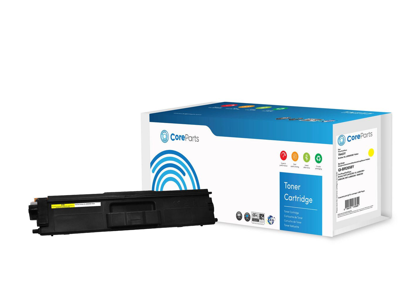 CoreParts Toner TN423Y – Gelb, 4000 Seiten – für Brother HL-L8260/HL-L8360