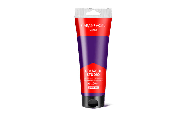 Caran d-Ache Caran d'Ache Gouache Studio – Violett, Matt – 250 ml – für Papier, Karton, Holz
