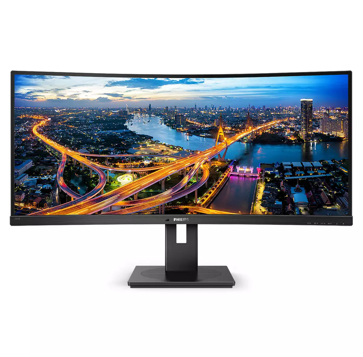 Philips 345B1C/00 – Monitor, 34", 3440 × 1440, VA, 100 Hz, 300 cd/m², Gebogen, VESA 100 × 100, Schwarz