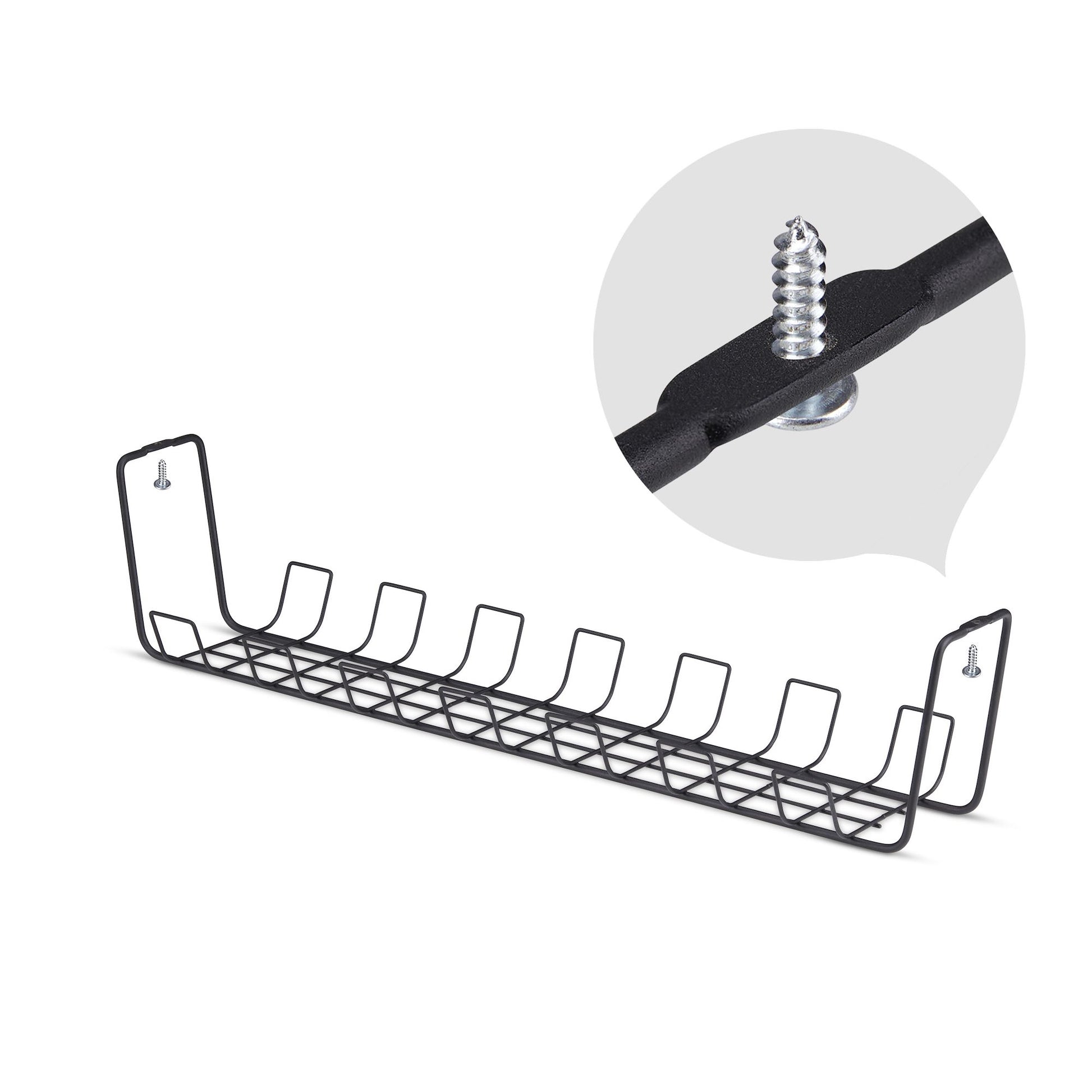 StarTech.com Kabelwanne – 615 mm, Metall, Schwarz, bis 5 kg, für Tisch/Bank