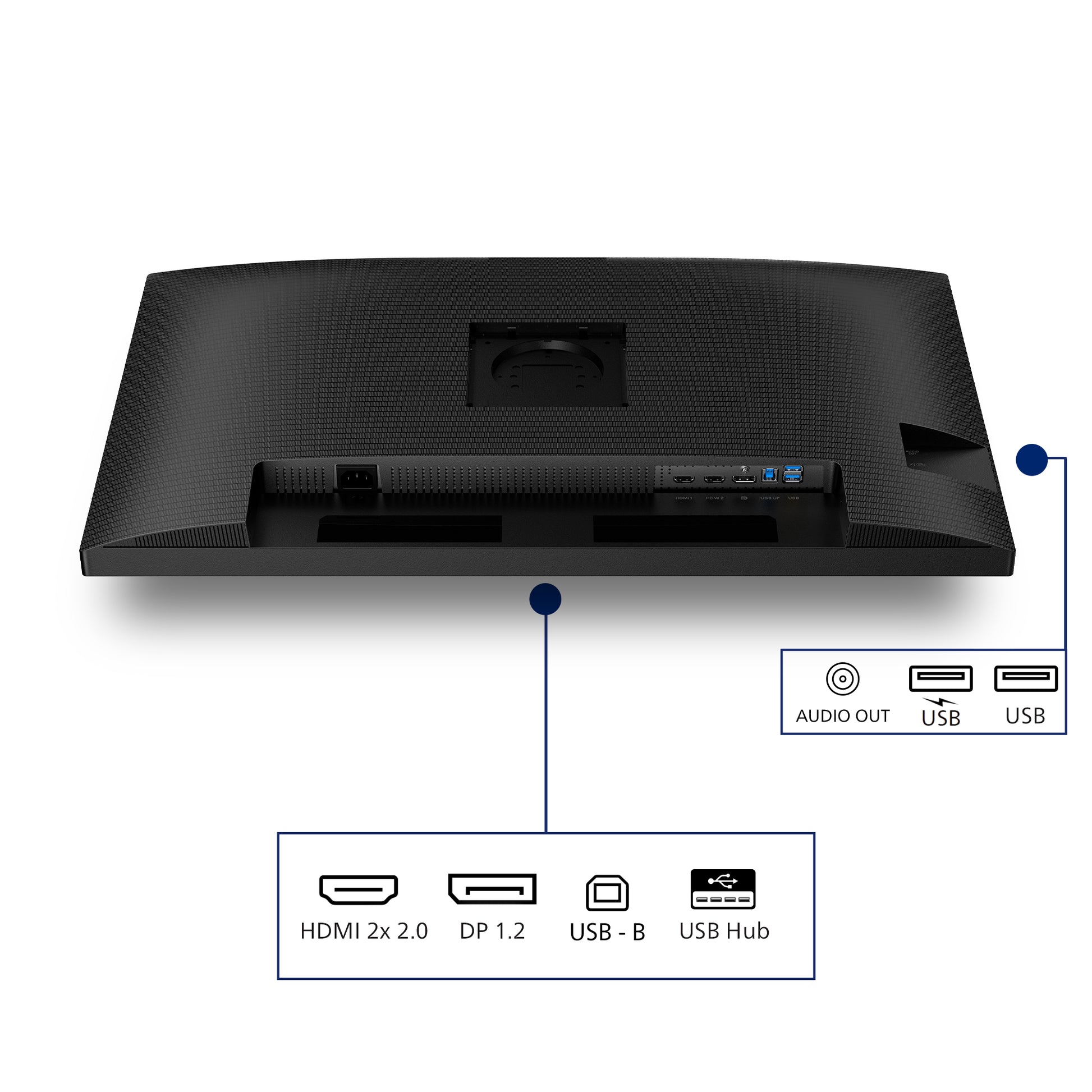 Philips 32B2N3500/00 – Monitor, 31,5", Lautsprecher, Pivot, 2× HDMI, 1× DisplayPort, USB-Hub, Schwarz