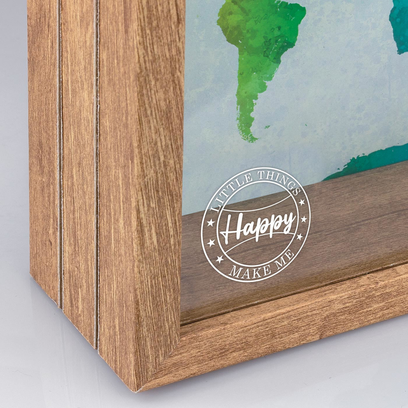 ZEP Spardose Schriftzug – Glas & Metall & Holz, braun – 21 × 17 × 6,5 cm