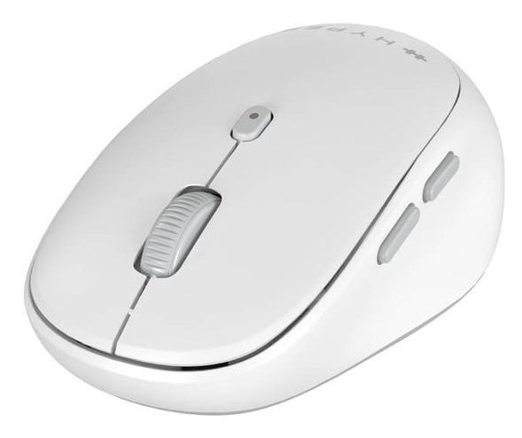 HyperSpace Next HS2100GL Mobile Maus – kabellos, für Rechtshänder, programmierbare Tasten, weiss