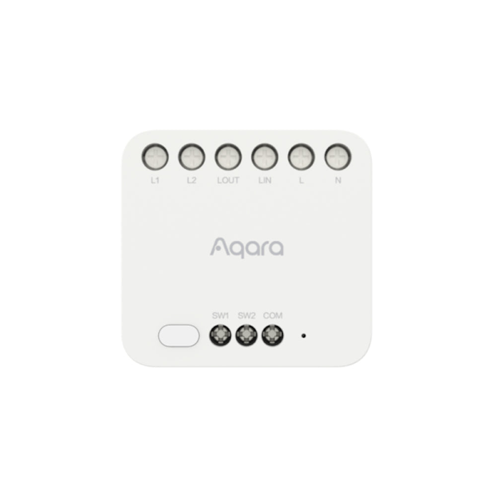 Aqara T2 Dual – Zubehör – 2 Kanäle, Zigbee, 10 A – für Apple HomeKit, Amazon Alexa, Google Assistant