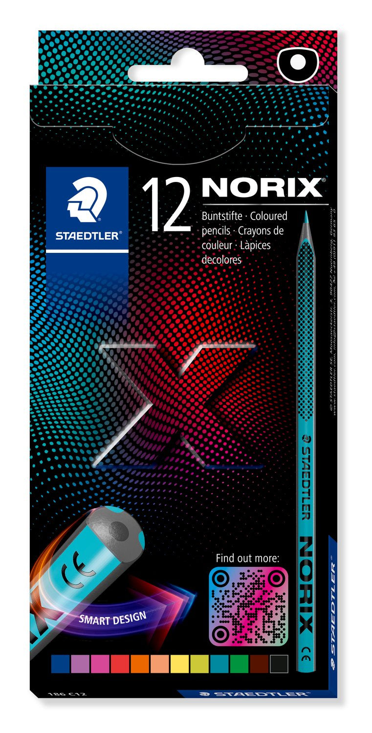 Staedtler Buntstifte Norix 186 Upcycling – 12 Farben, PEFC