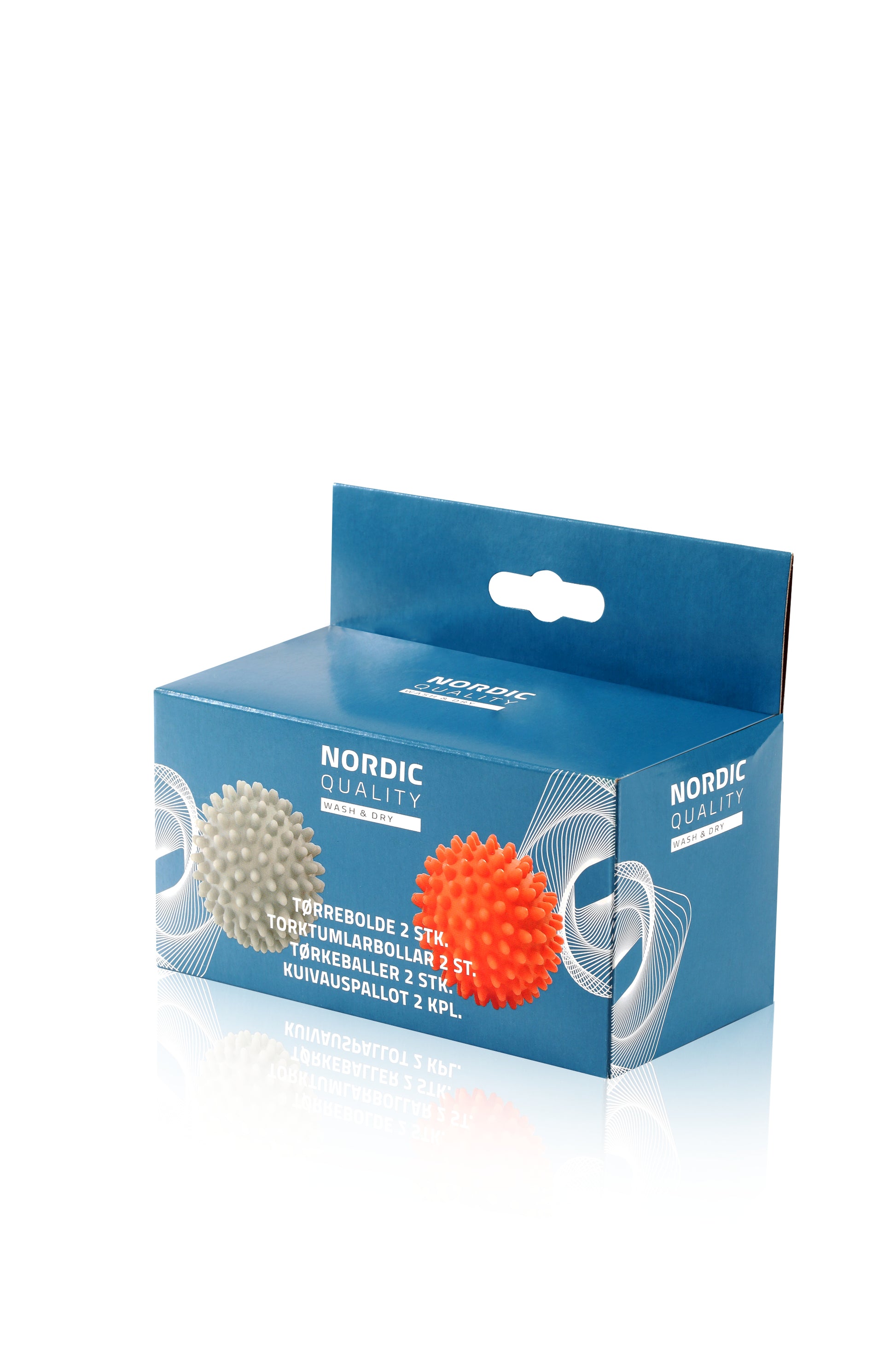 Nordic Quality Trocknerbälle – 2 Stk. – rot/grau